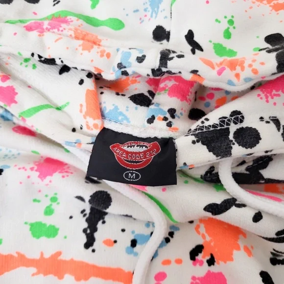 Vintage 80's sweatshirt hoodie splatter paint - Picture 4 of 10